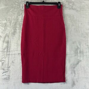 Silhouette NYC Pencil Skirt Women's L Red High Waist.